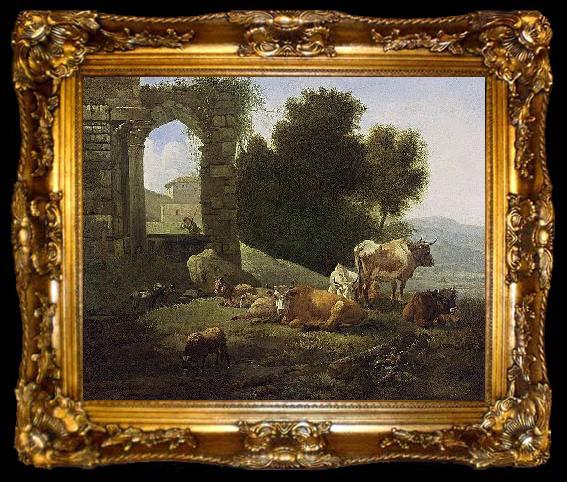 framed  Willem Romeijn Italianate Landscape, ta009-2